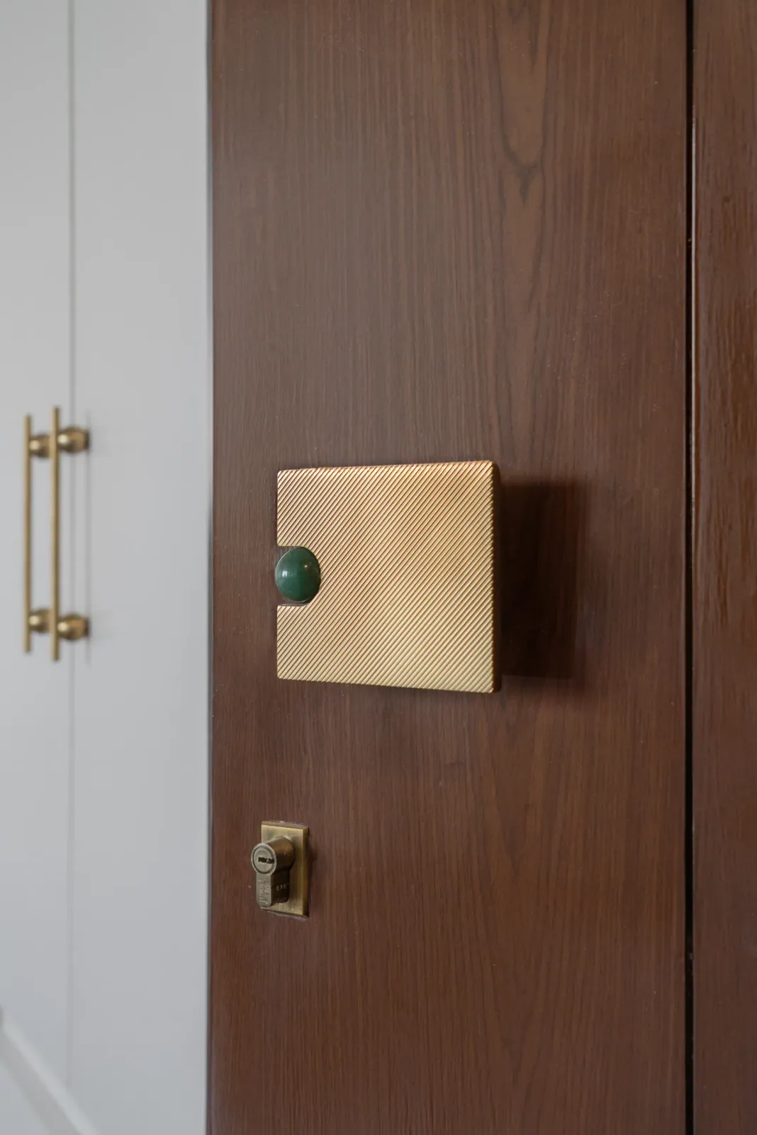 Wardrobe hardware detail at Ayaan, interior design by Ekaya Design Studio
