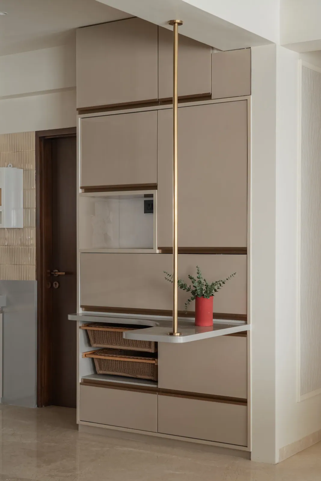 Kitchen counter at Ayaan, interior design by Ekaya Design Studio