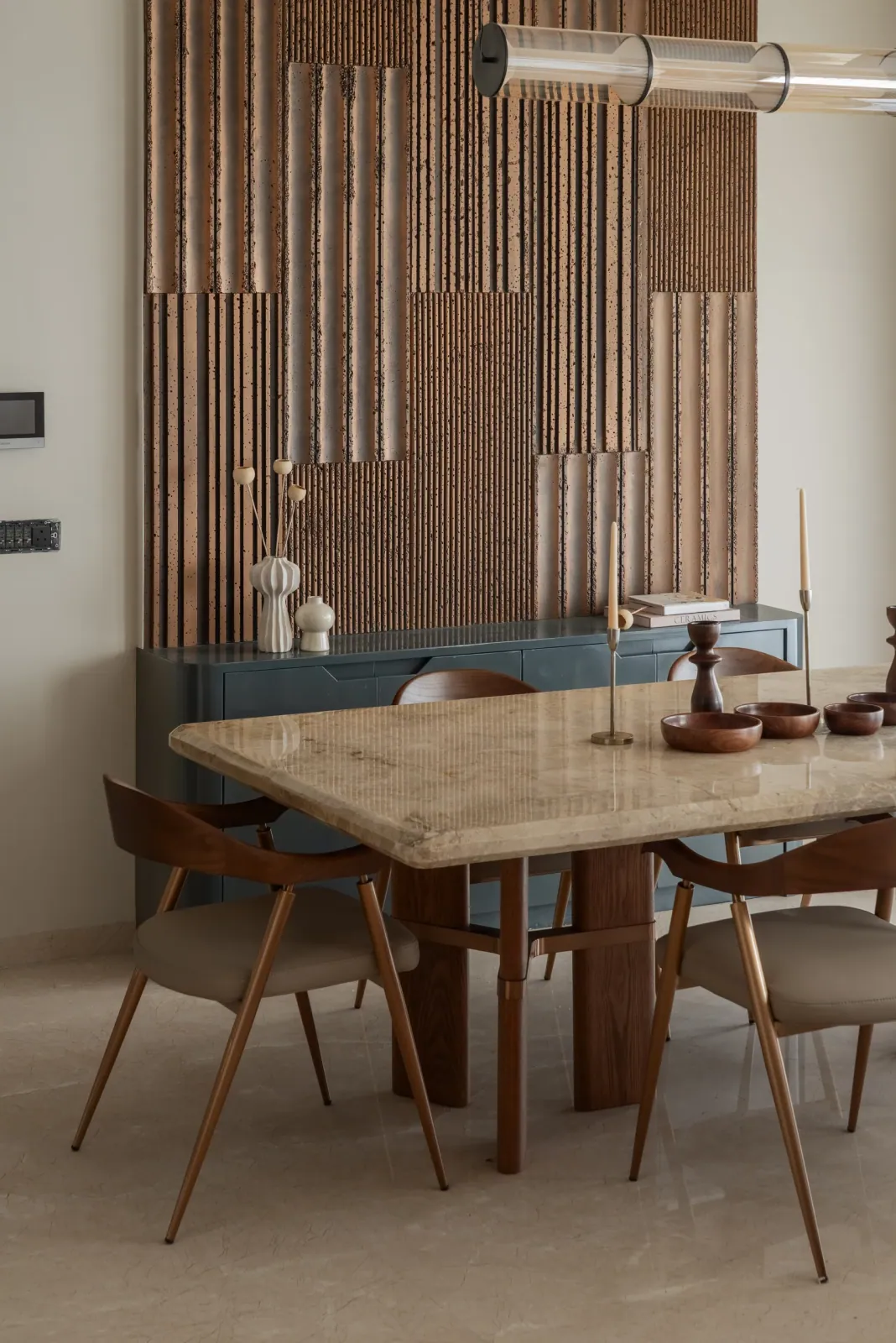 Dining area at Ayaan, interior design by Ekaya Design Studio