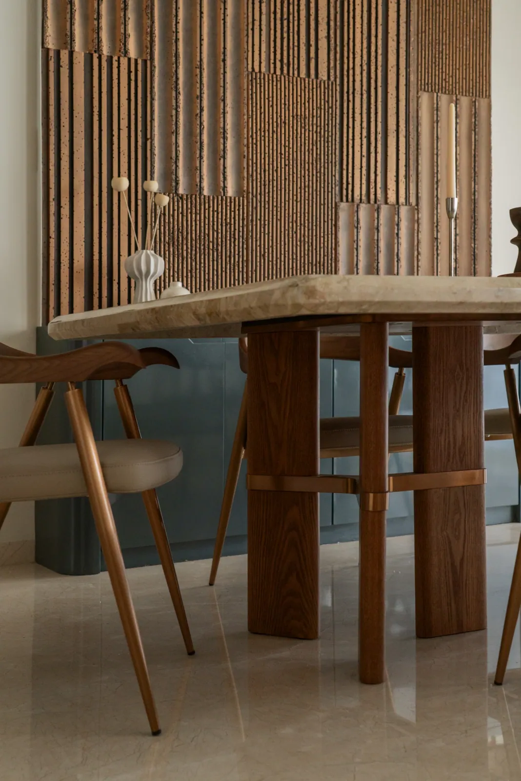 Dining area at Ayaan, interior design by Ekaya Design Studio