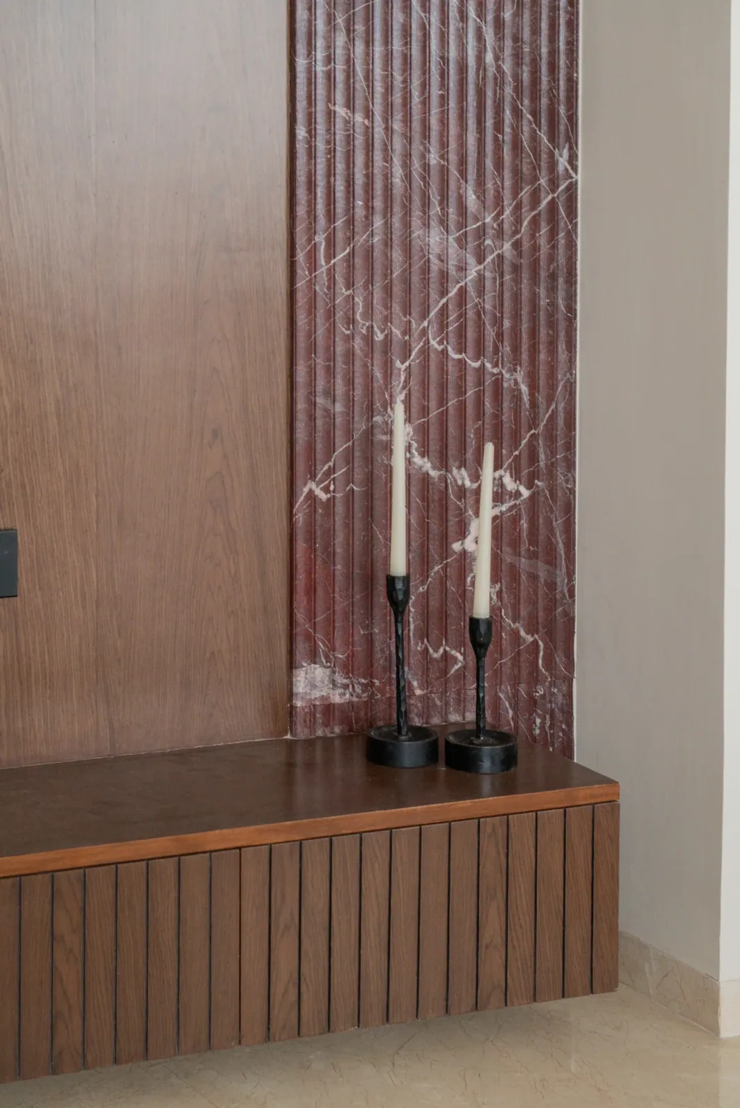 Foyer console at Ayaan, interior design by Ekaya Design Studio