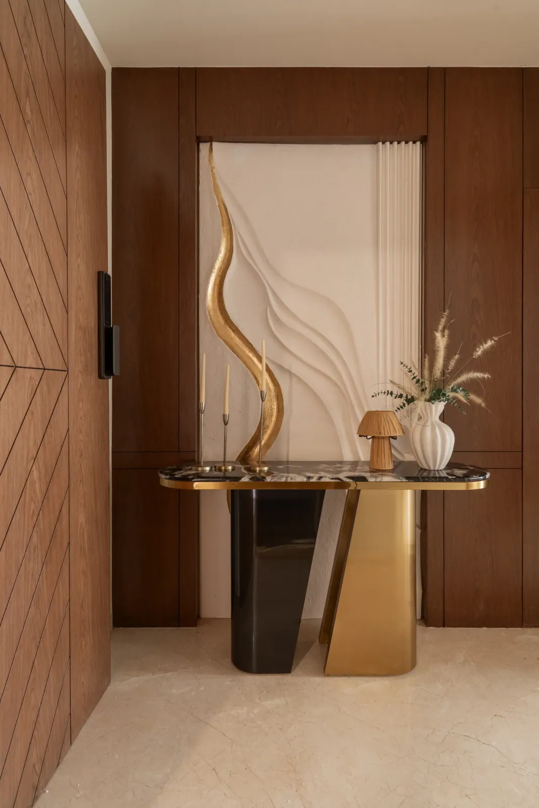 Entrance foyer at Ayaan, interior design by Ekaya Design Studio
