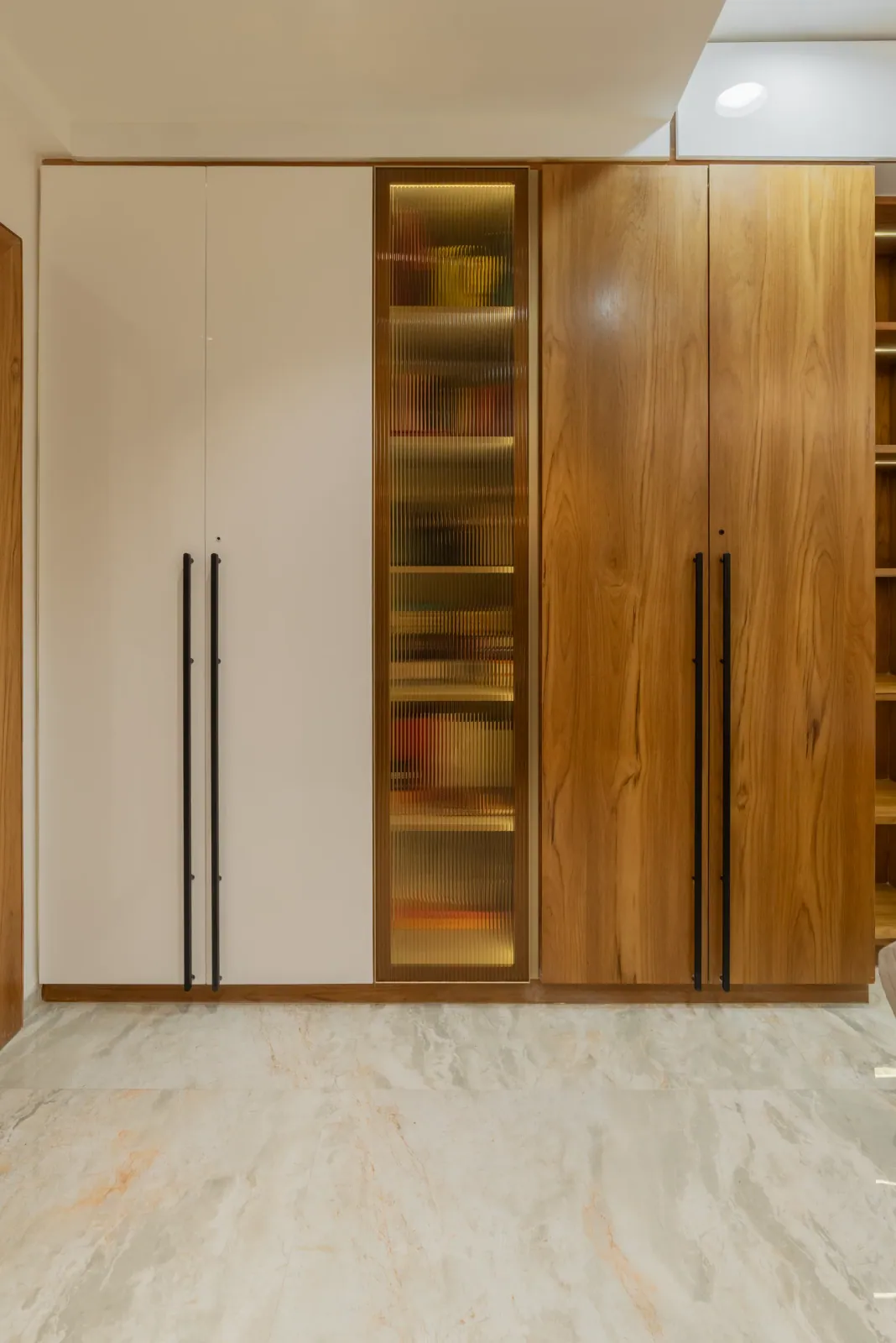 Master bedroom dressing area at Bouganville, interior design by Ekaya Design Studio