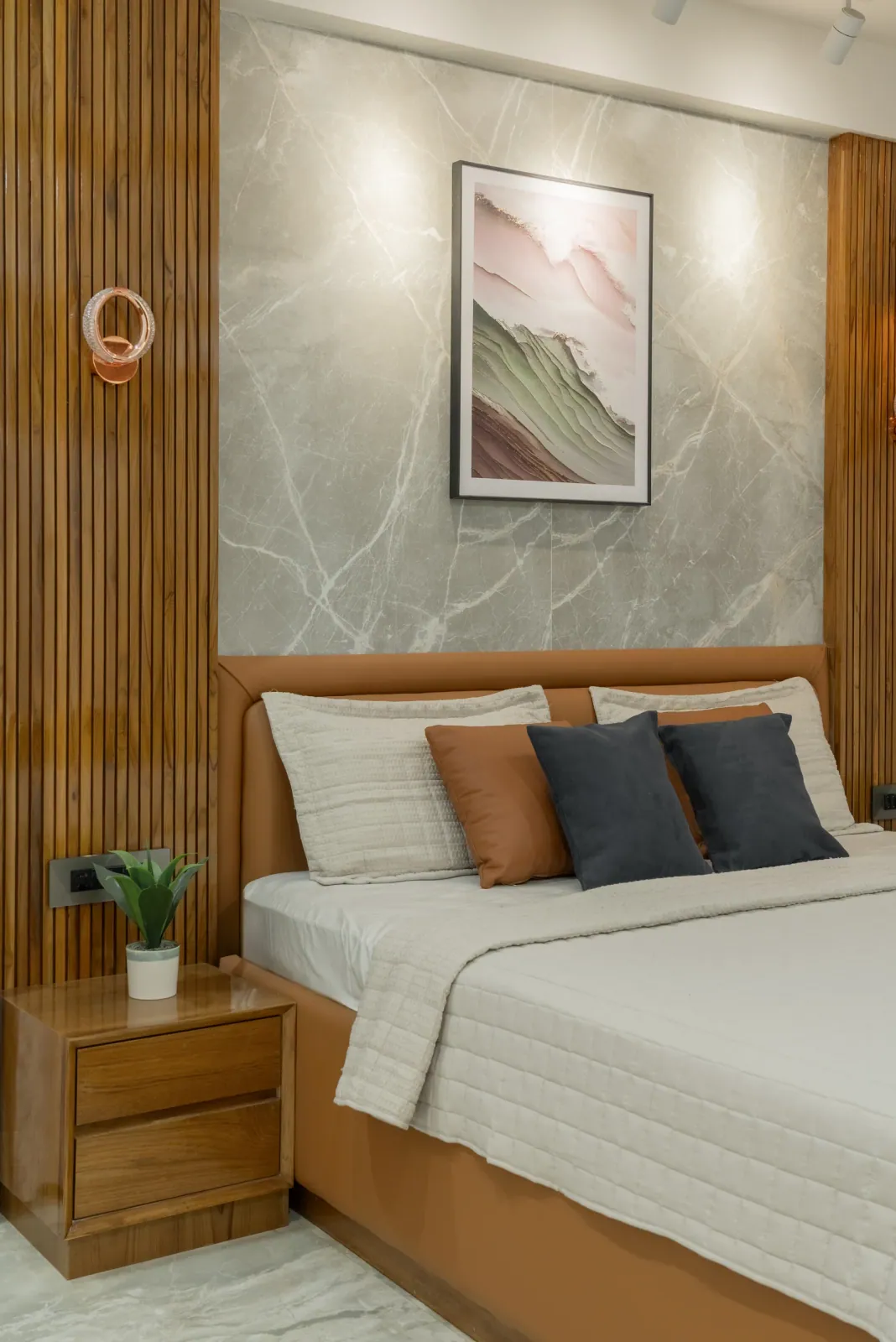 Guest bedroom at Bouganville, interior design by Ekaya Design Studio