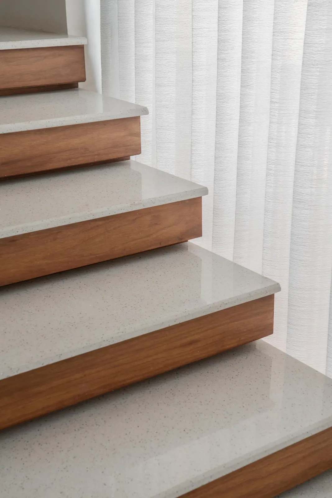 Staircase detail at Celestial Living, interior design by Ekaya Design Studio