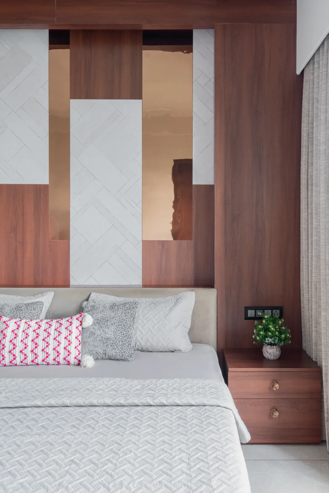 Bedroom at Celestial Living, interior design by Ekaya Design Studio