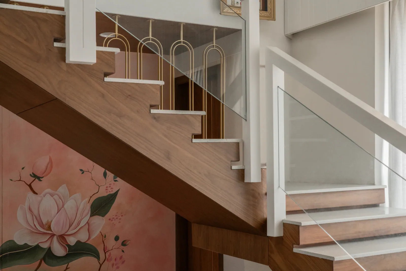 Staircase at Untitled Duplex (Editorial Submission), interior design by Ekaya Design Studio