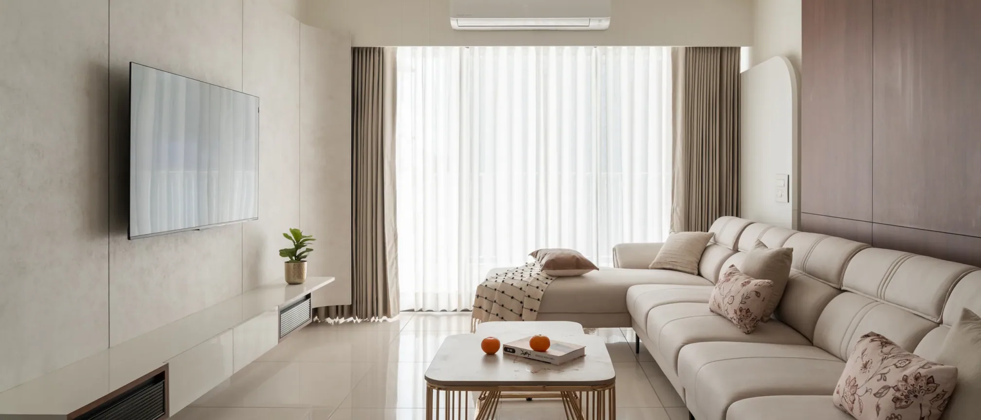 Living room at Emerald 3, interior design by Ekaya Design Studio