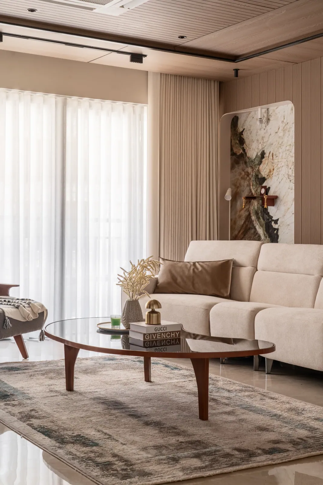 Living room at Greenwood, interior design by Ekaya Design Studio