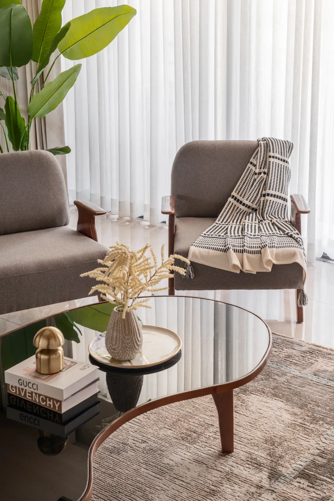 Living room at Greenwood, interior design by Ekaya Design Studio