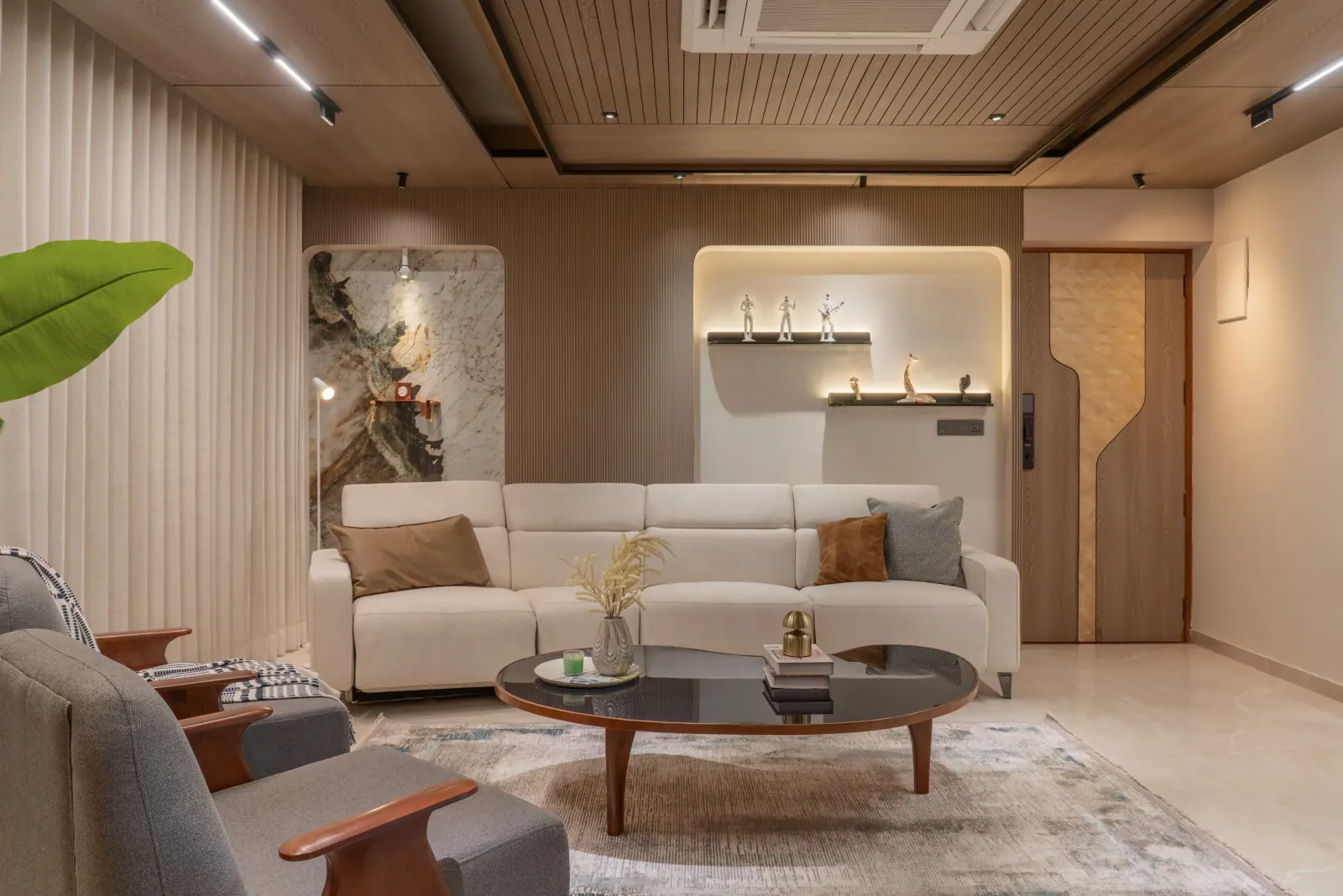 Living room at Greenwood, interior design by Ekaya Design Studio