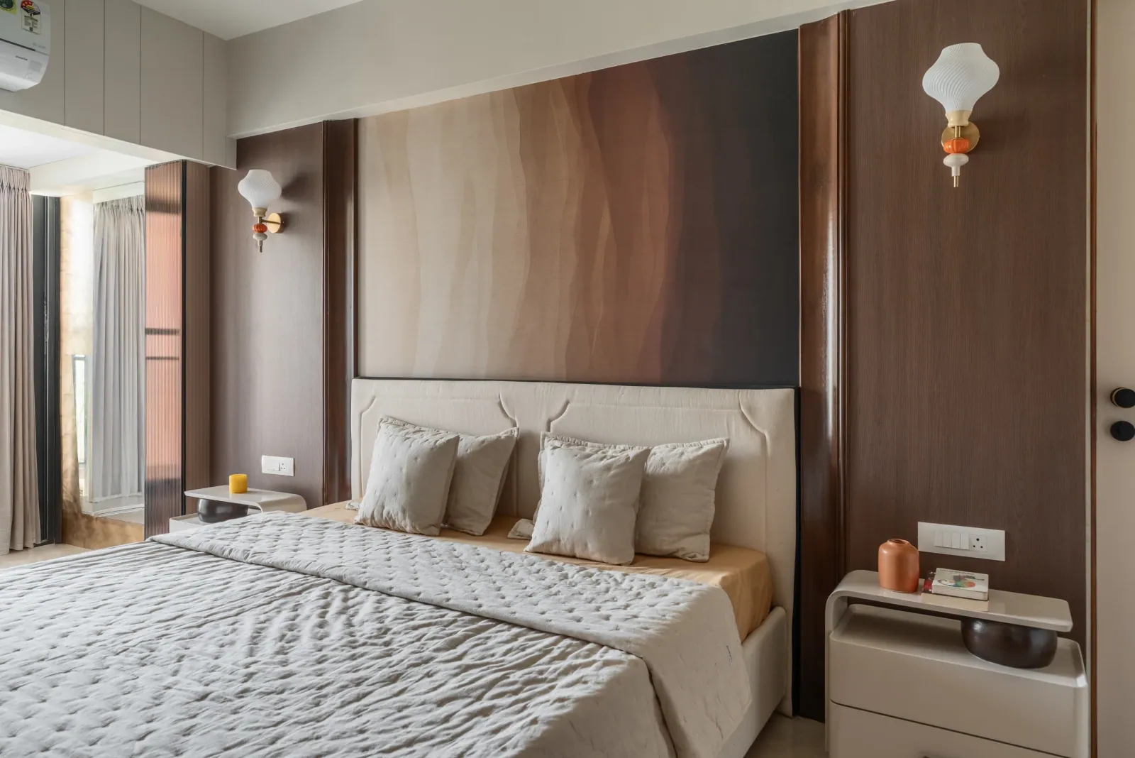 Master bedroom at Greenwood, interior design by Ekaya Design Studio