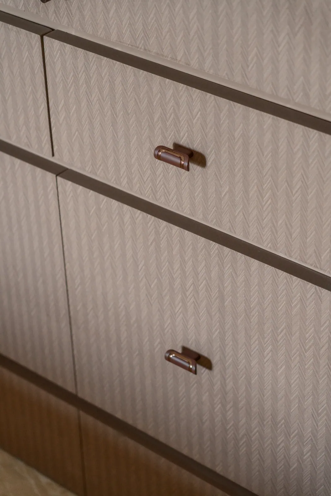 Wardrobe detail at Greenwood, interior design by Ekaya Design Studio