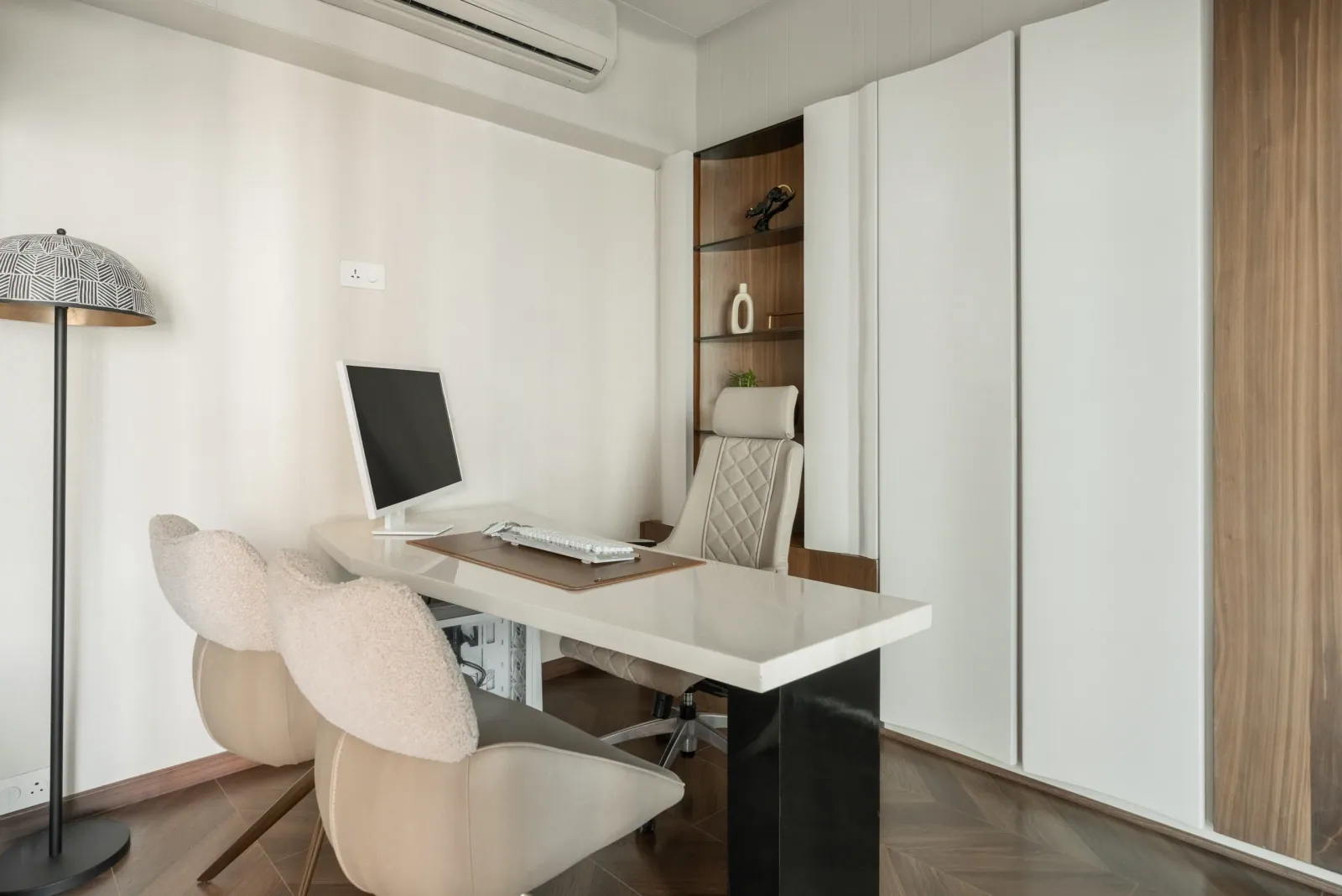 Designer's cabin at Ekaya Design Studio Office, interior design by Ekaya Design Studio
