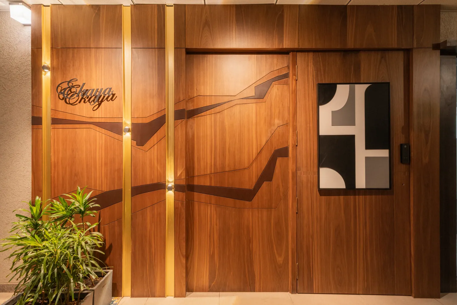 Office entrance at Ekaya Design Studio Office, interior design by Ekaya Design Studio
