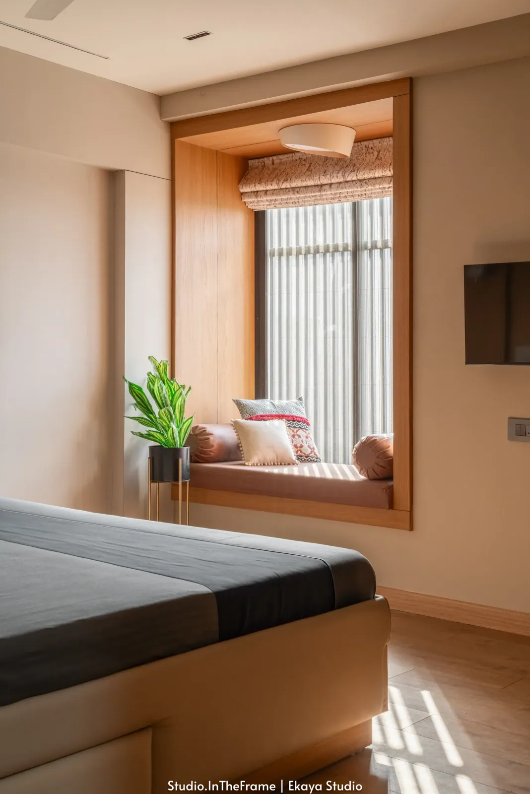 Master bedroom at Pushkar, interior design by Ekaya Design Studio