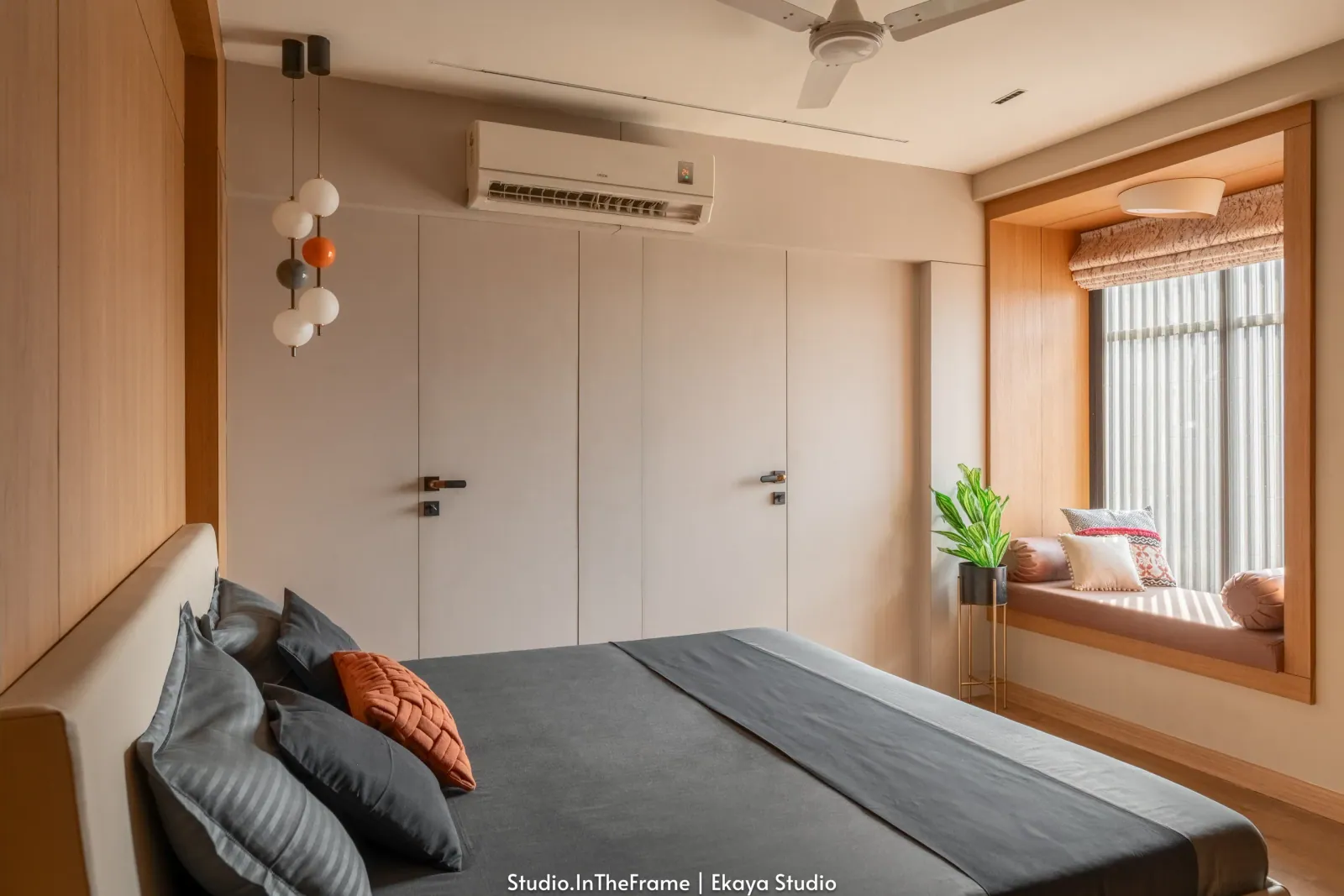 Master bedroom at Pushkar, interior design by Ekaya Design Studio
