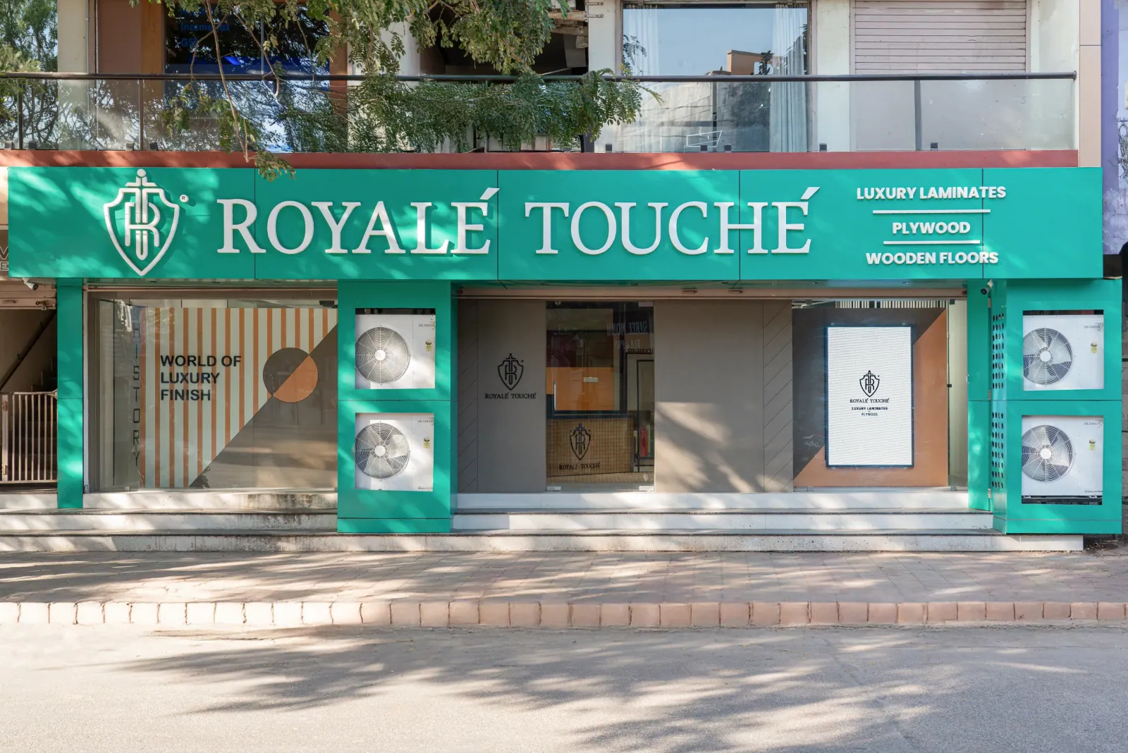 Shopfront at Royale Touche Showroom, Porbandar, interior design by Ekaya Design Studio