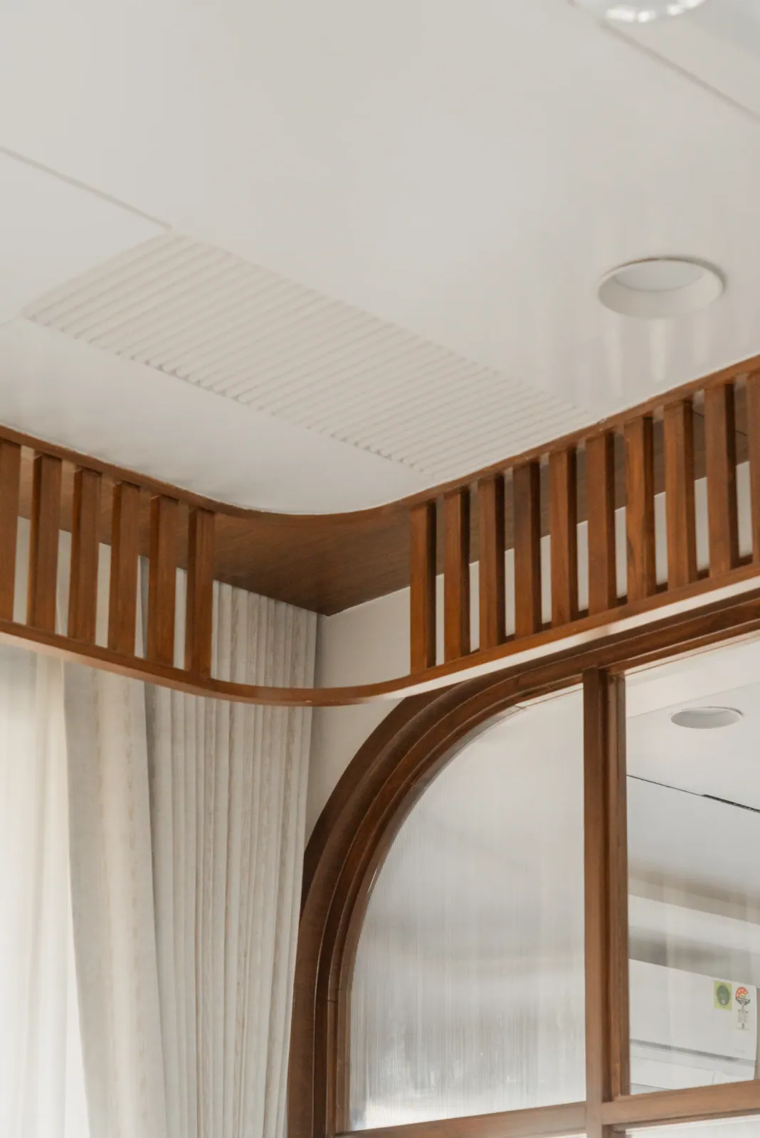 Arched partition detail at Satyamev Serene, interior design by Ekaya Design Studio