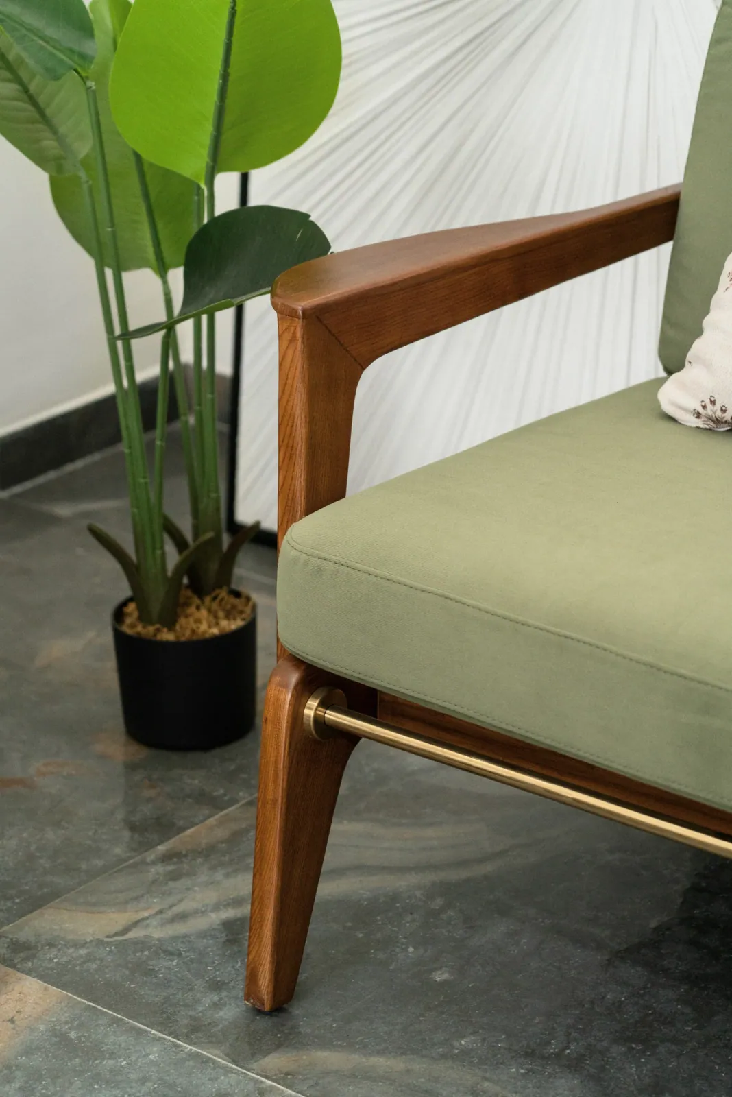 Sitting area at Shreeya Kromme, interior design by Ekaya Design Studio