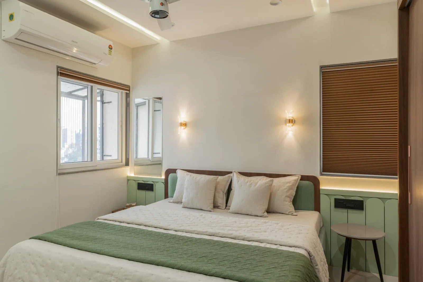 Bedroom at Suryavanshi, interior design by Ekaya Design Studio