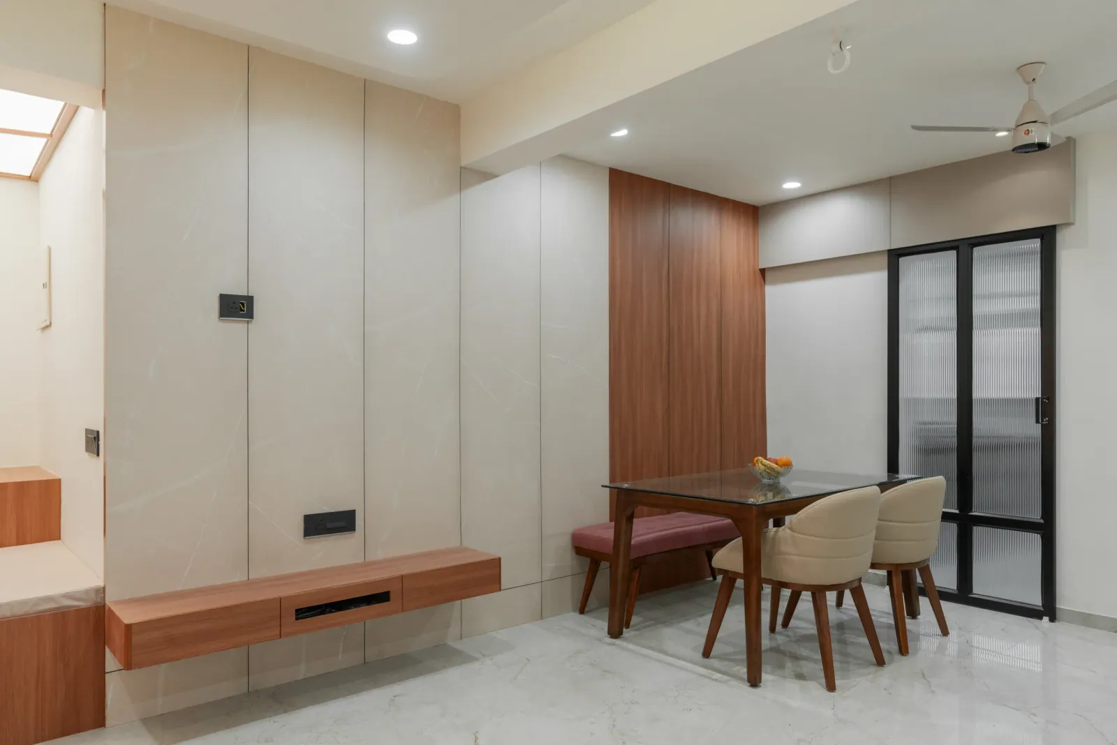 Dining area at Suryavanshi, interior design by Ekaya Design Studio
