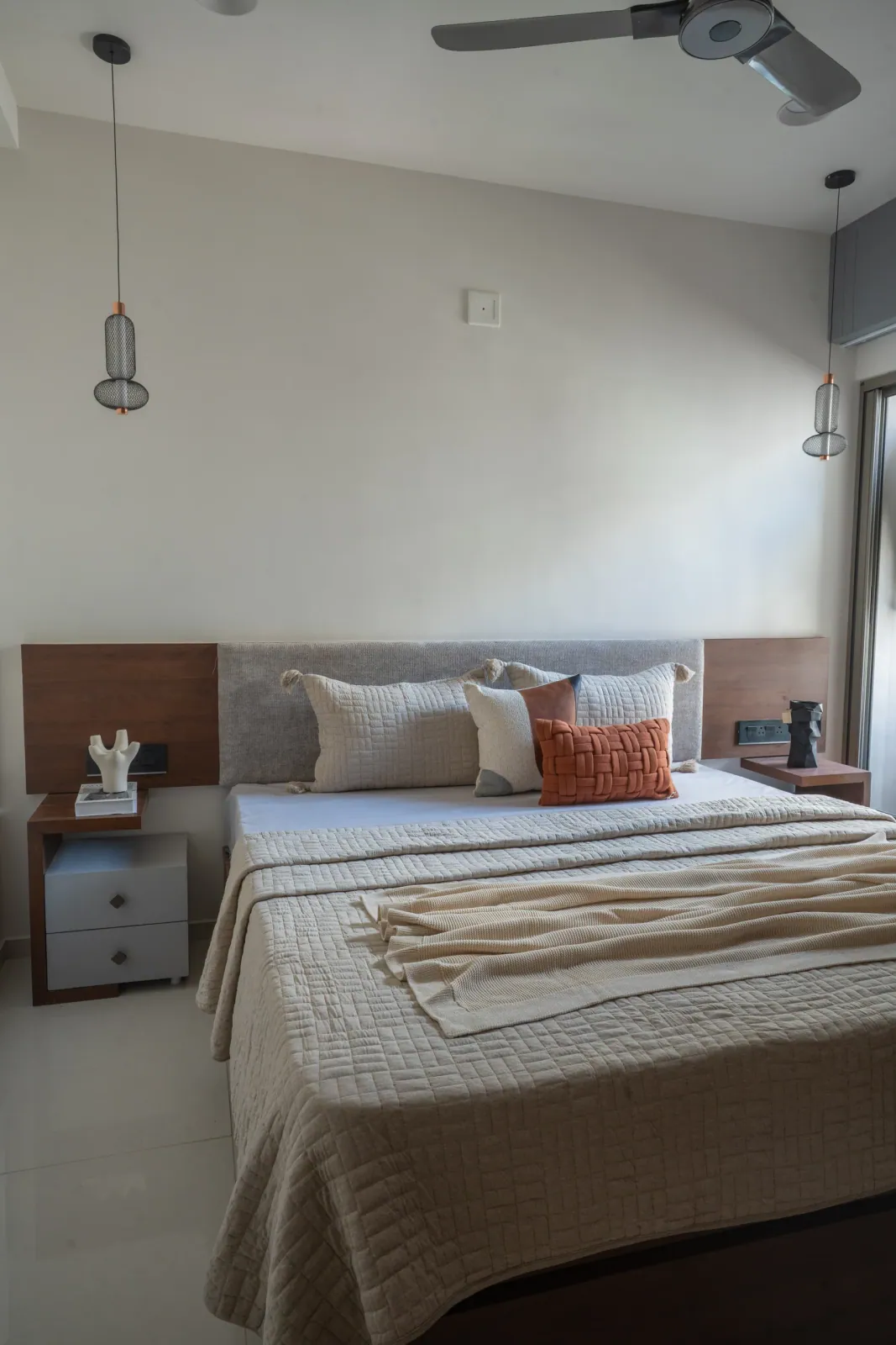 Bedroom at Swati Parkside, interior design by Ekaya Design Studio