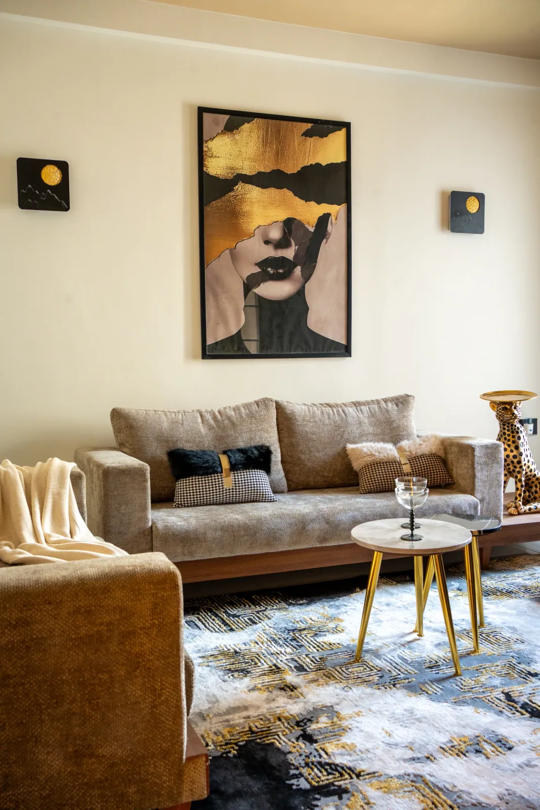 Family lounge at Swati Parkside, interior design by Ekaya Design Studio